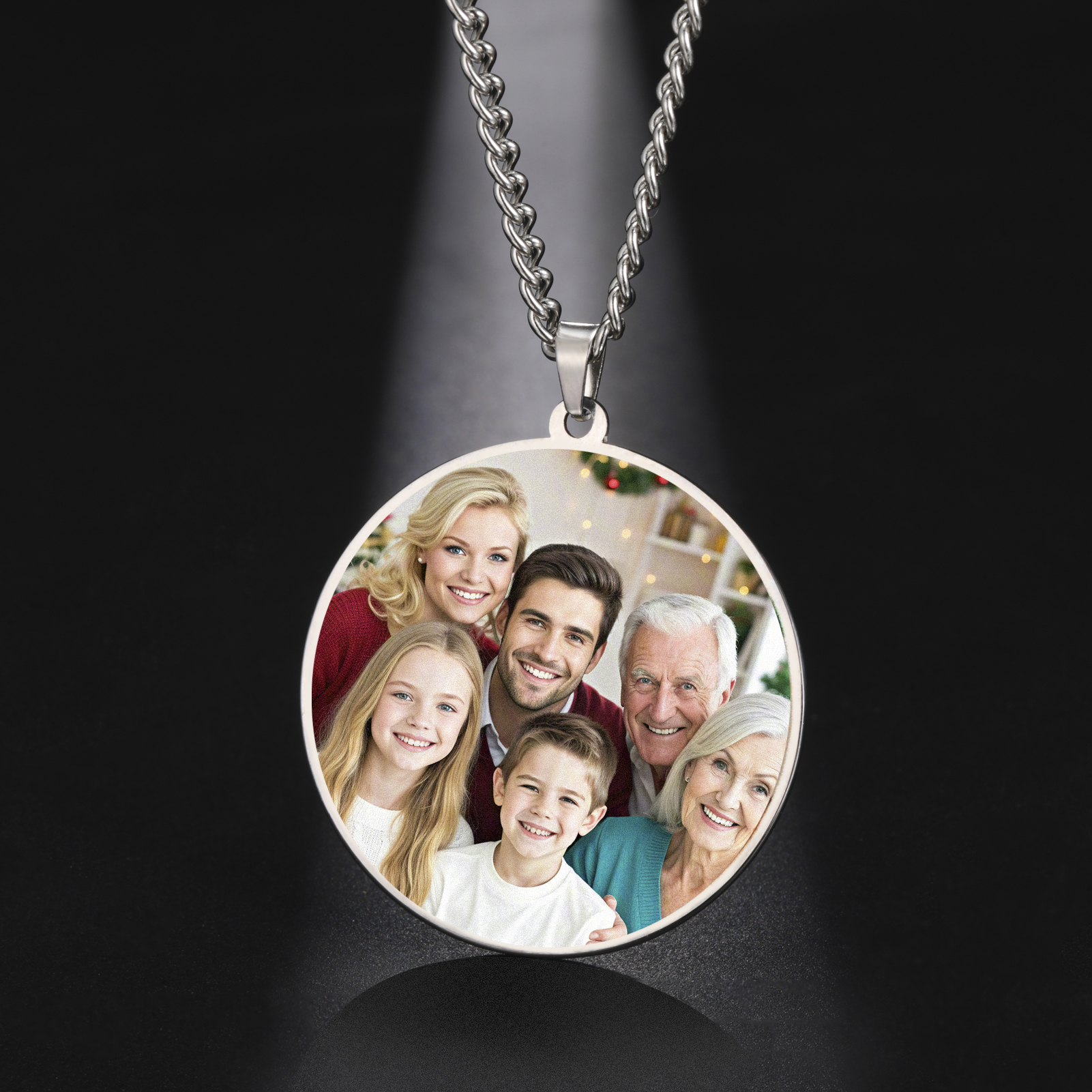 Fashion Women Picture - COOLTIME Custom Picture Pendant Stainless Steel