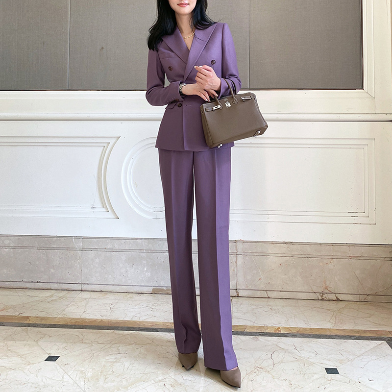 Women'S Fashion Middle Ages - Allingentle Purple Women's Suit Pantsuit 2