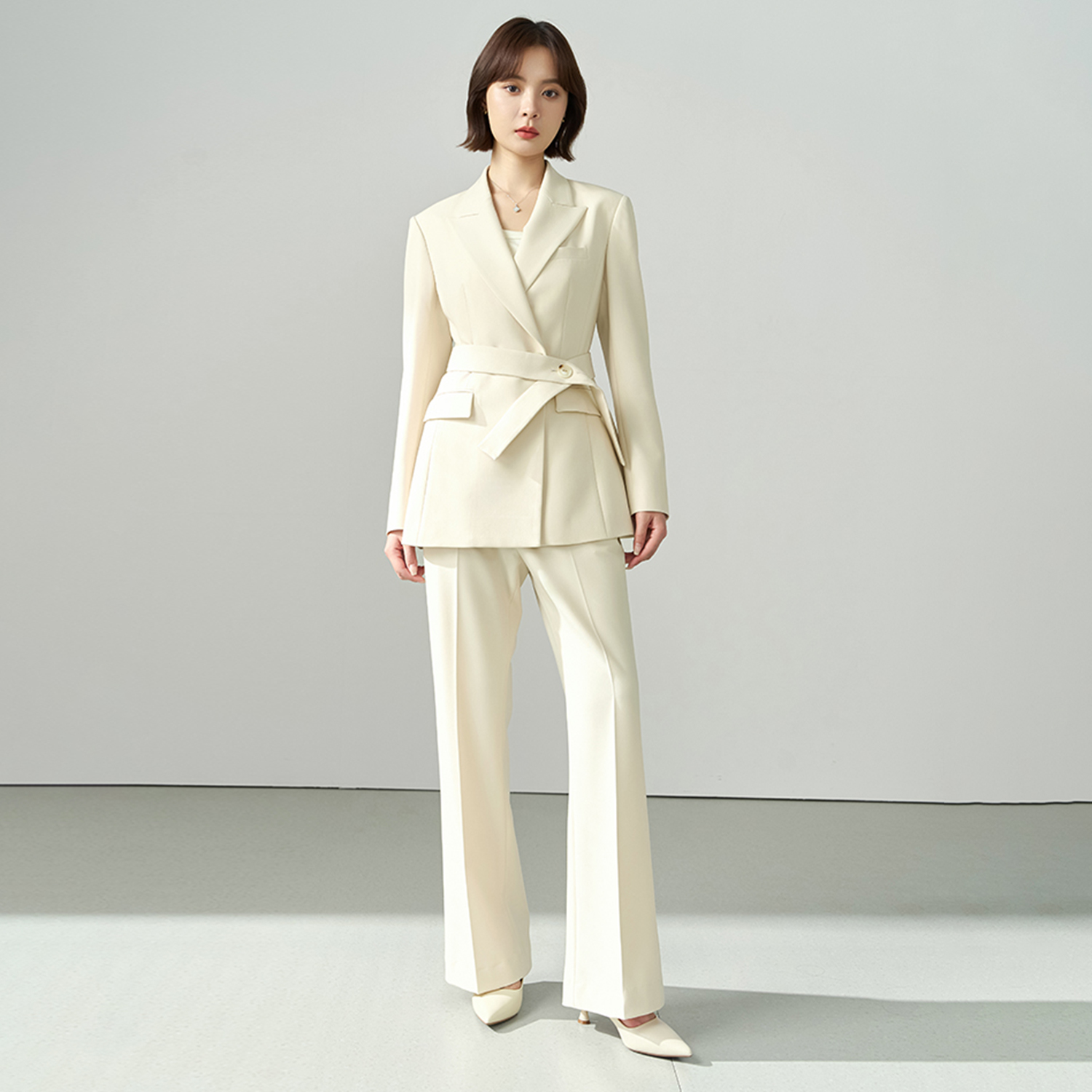 Women'S Fashion Middle Ages - Allingentle Ivory Women's 2 Piece Set