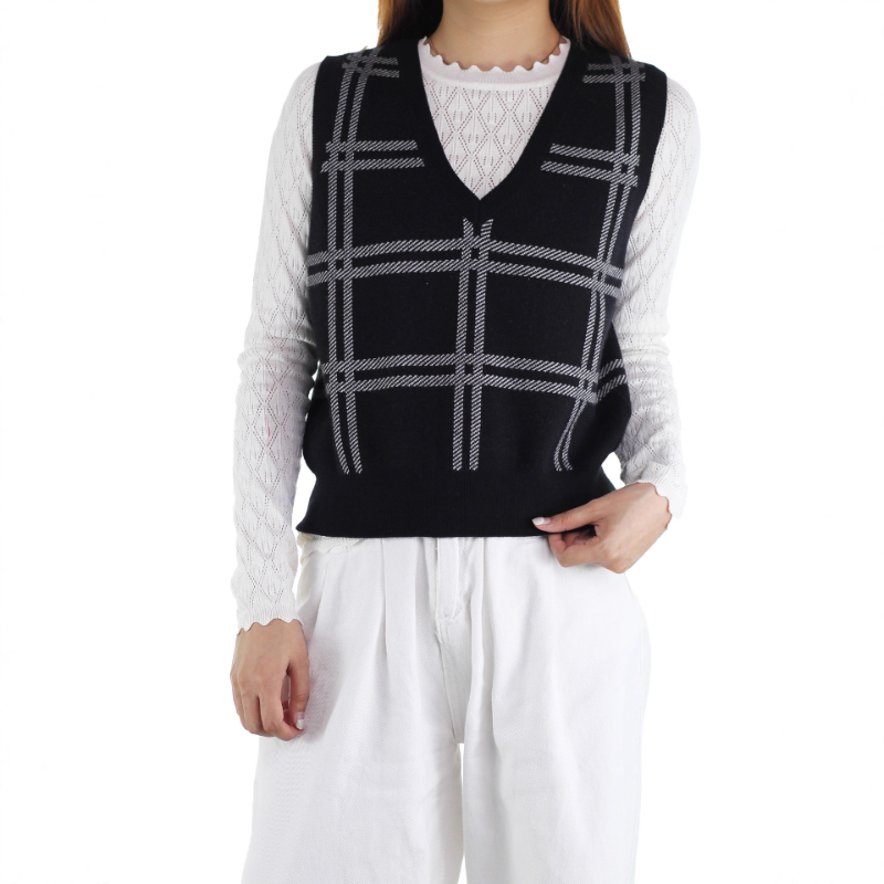 Women'S Fashion Gilet - Women's Fashion Knit Sweater Vest Autumn