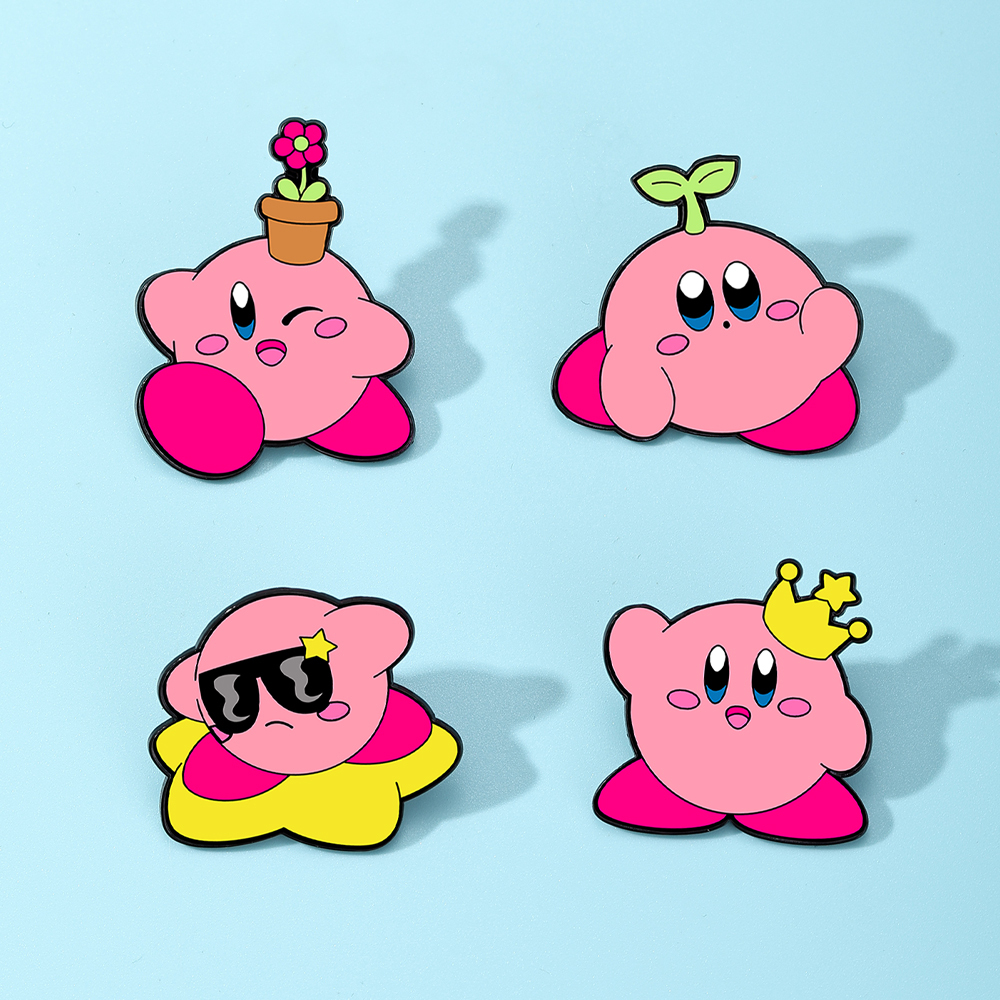 4pcs Kirby Enamel Lapel Pins S - Women'S Fashion Backpack incelemesi ve fiyatı