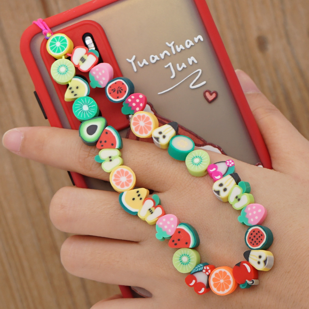 Cute Fruit Bead Phone Strap Ch - Fashion Women Picture incelemesi ve fiyatı