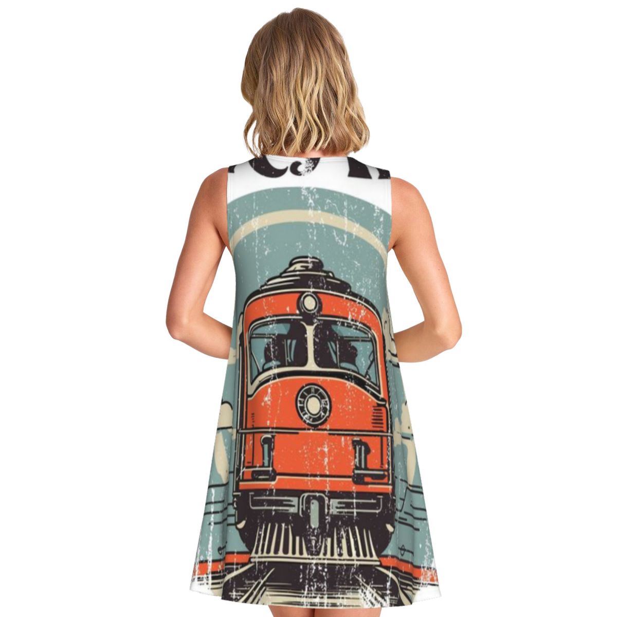 Vintage Train Vector Design Wo - Women Fashion Vector incelemesi ve fiyatı