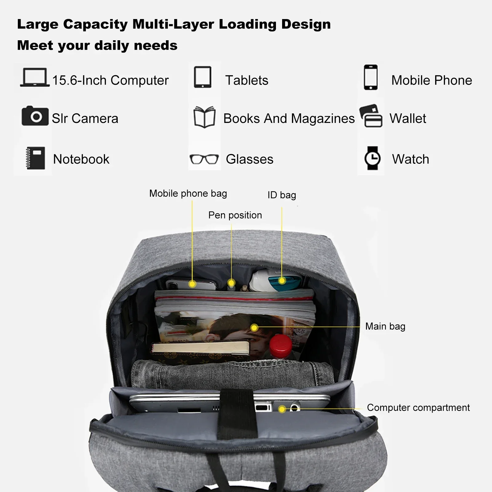 Laptop Backpack for 17 Inch La - Women'S Fashion Backpack incelemesi ve fiyatı