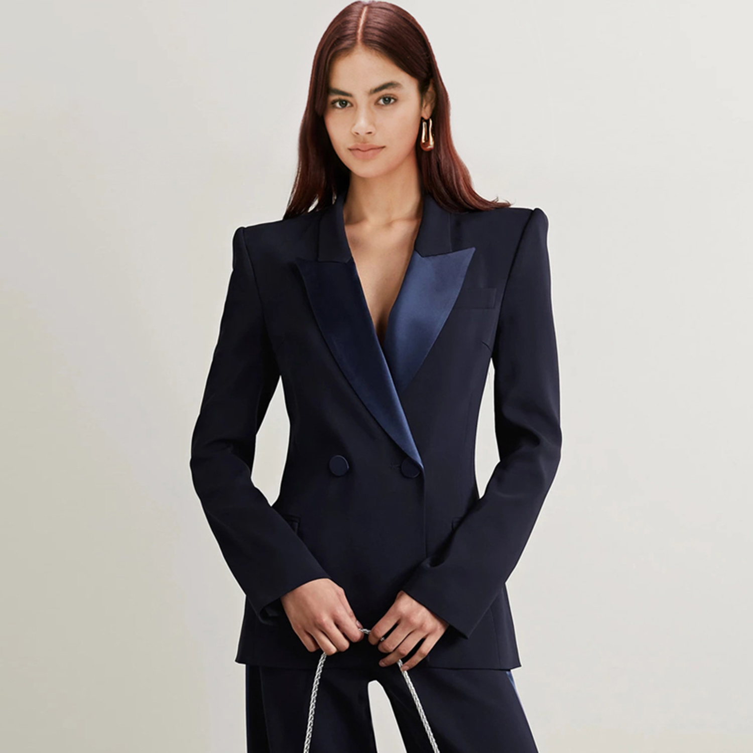 Allingentle Deep Blue Lapel Wo - Women'S Fashion Middle Ages incelemesi ve fiyatı