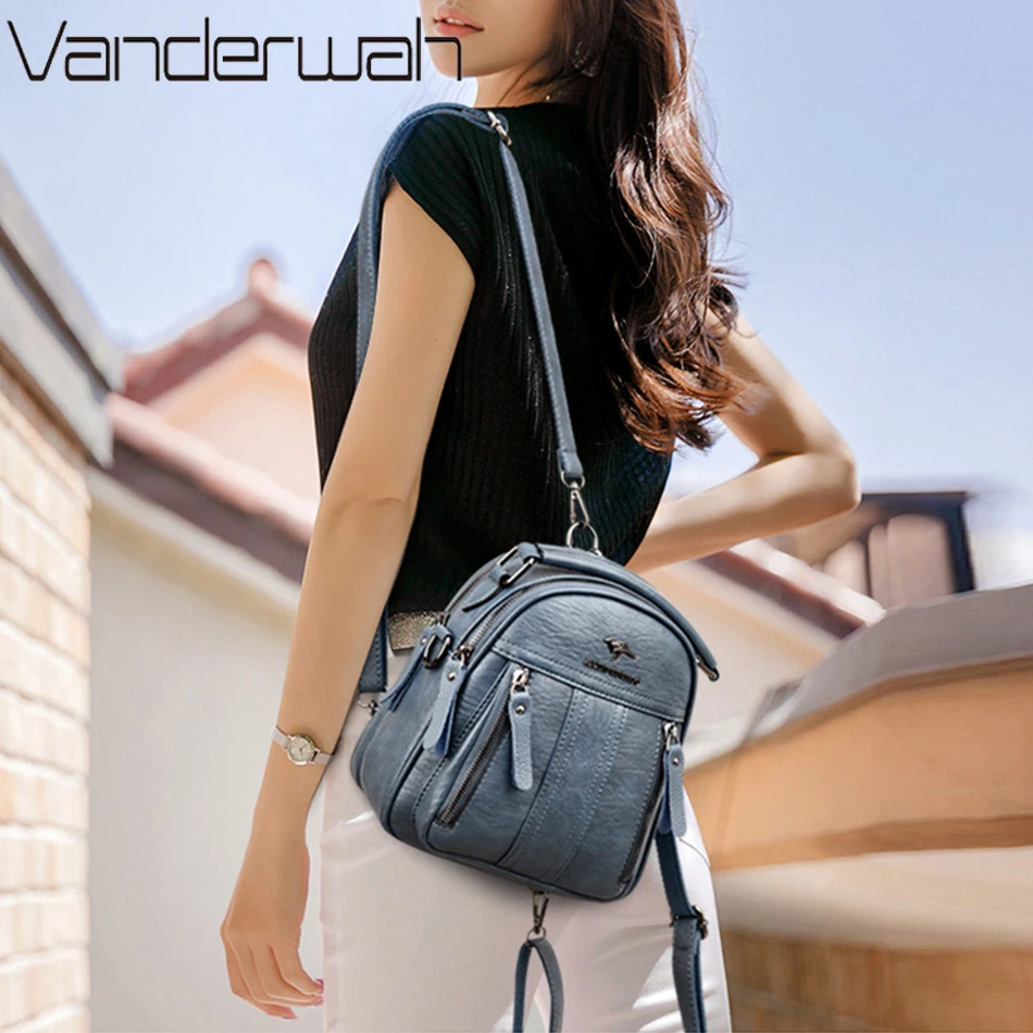 4 In 1 Leather Backpacks Multi - Women'S Fashion Backpack incelemesi ve fiyatı