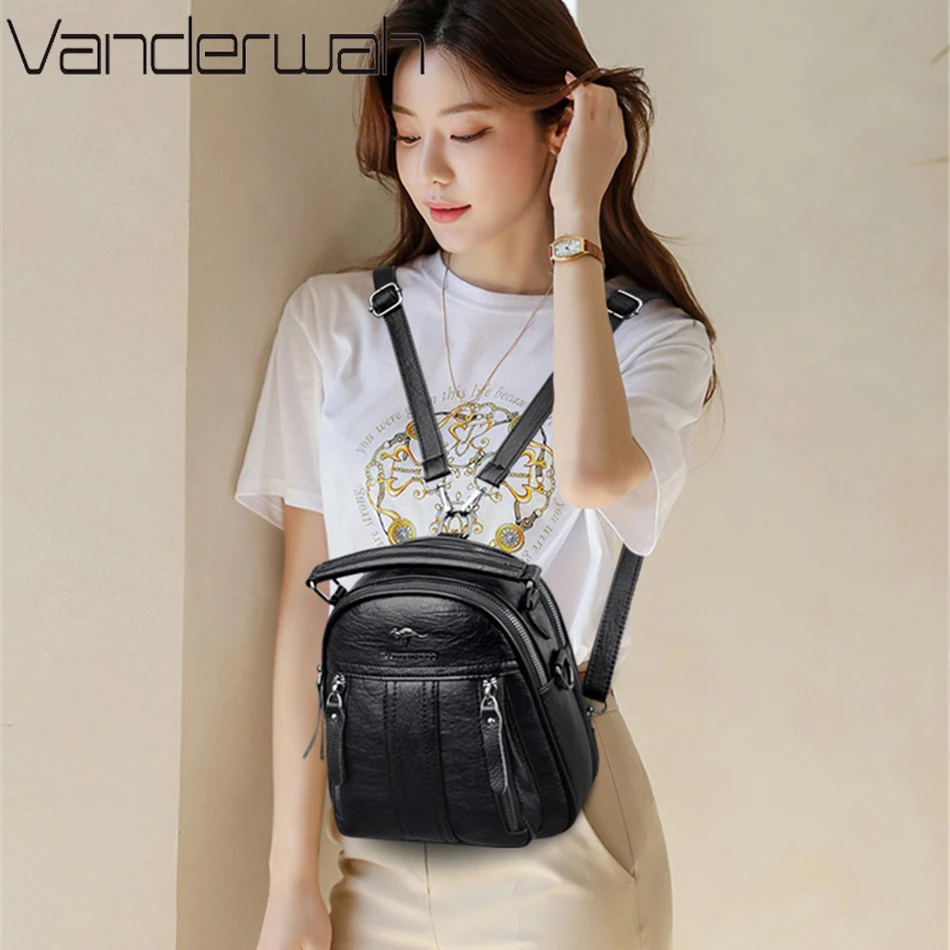 4 In 1 Leather Backpacks Multi - Women'S Fashion Backpack incelemesi ve fiyatı