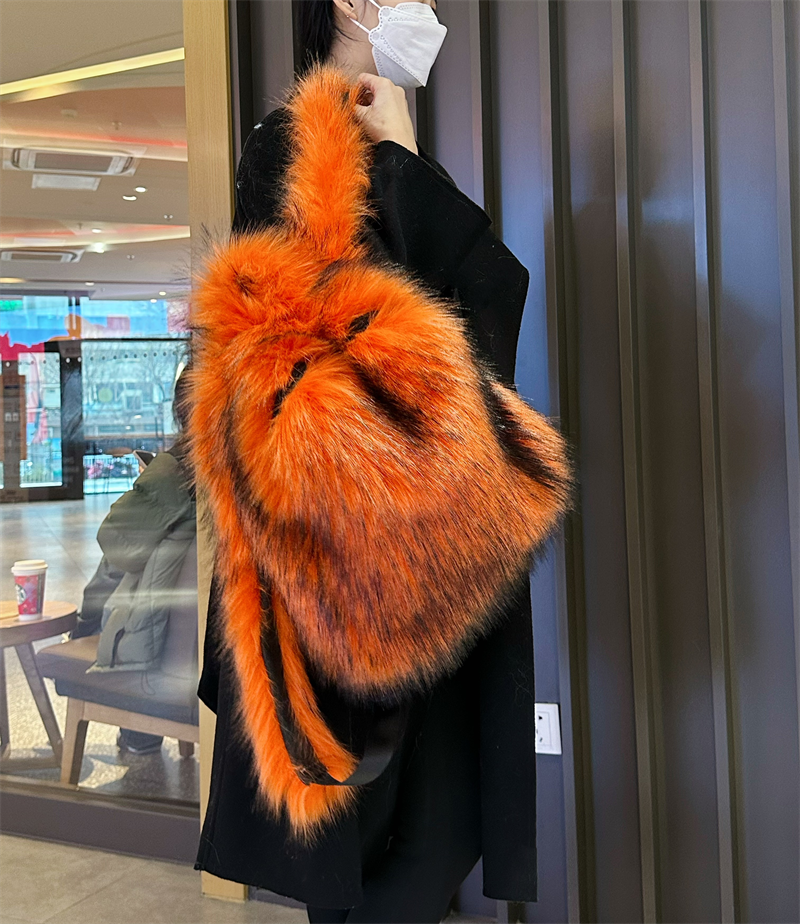 Y2K Faux Fur Leopard Women Bac - Women'S Fashion Backpack incelemesi ve fiyatı
