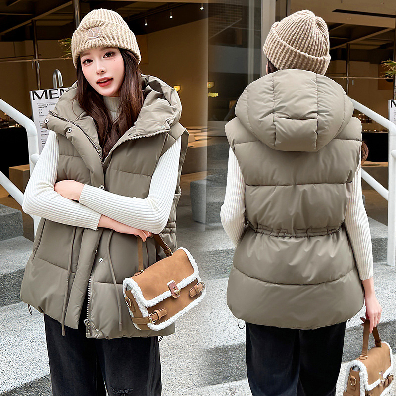 Winter Down Cotton Vest Jacket - Puffer Vest Fashion Women incelemesi ve fiyatı