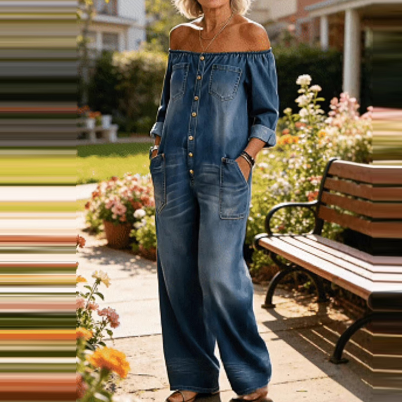 Women Fashion Street Long Slee - Women'S Fashion Vintage Off Shoulder Long Sleeve Jumpsuit incelemesi ve fiyatı
