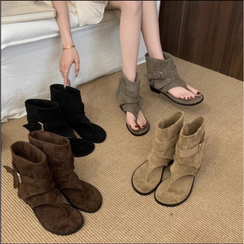 2025Spring Clip Toe Flats Sand - Women'S Fashion Trousers incelemesi ve fiyatı