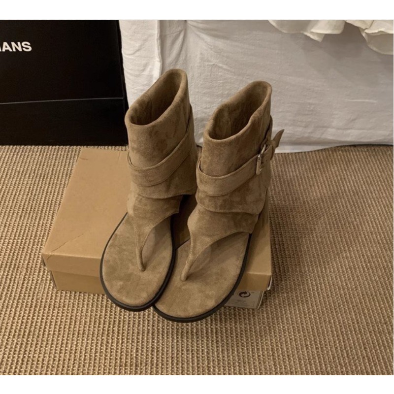 2025Spring Clip Toe Flats Sand - Women'S Fashion Trousers incelemesi ve fiyatı