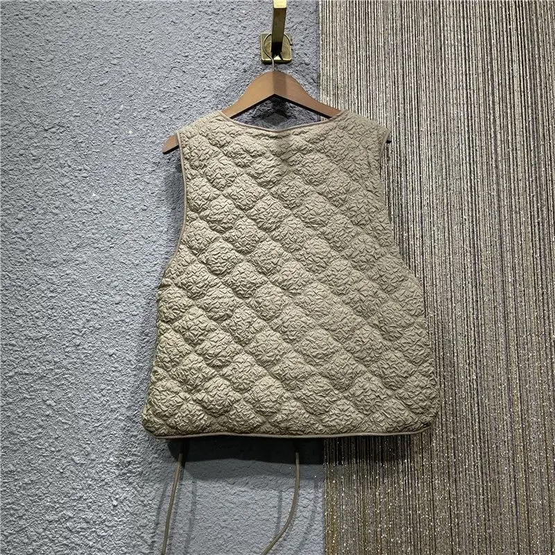 Vintage Women Lace-up V-neck S - Puffer Vest Fashion Women incelemesi ve fiyatı