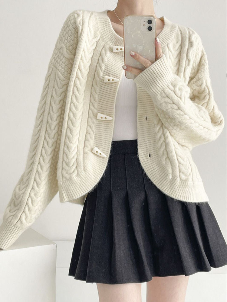 Horn Button Fashion Long Sleev - Women'S Fashion Gilet incelemesi ve fiyatı
