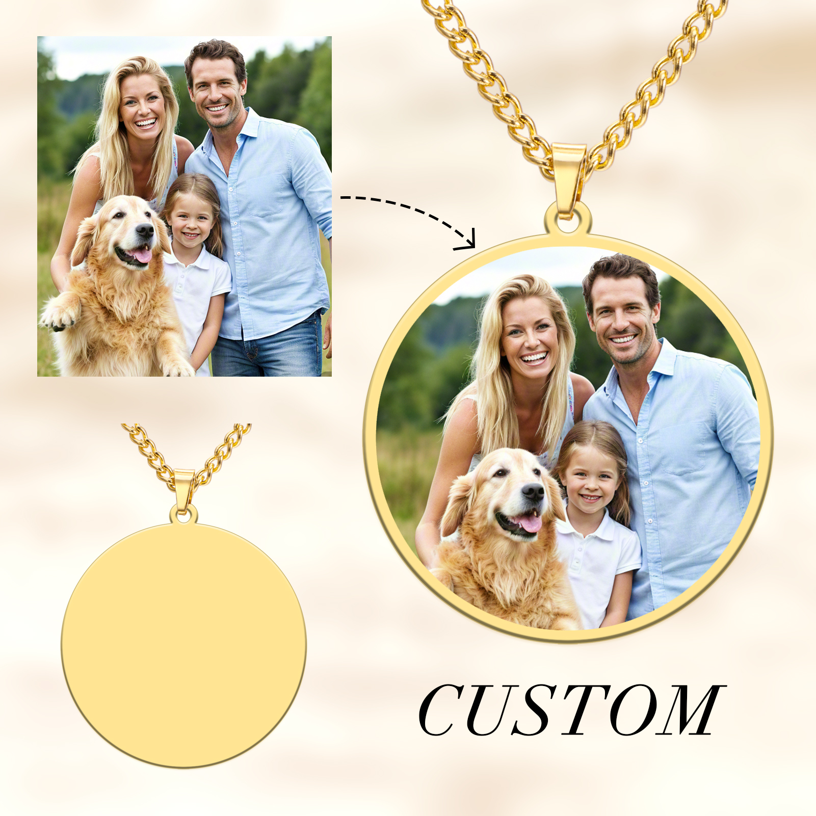 COOLTIME Custom Picture Pendan - Fashion Women Picture incelemesi ve fiyatı