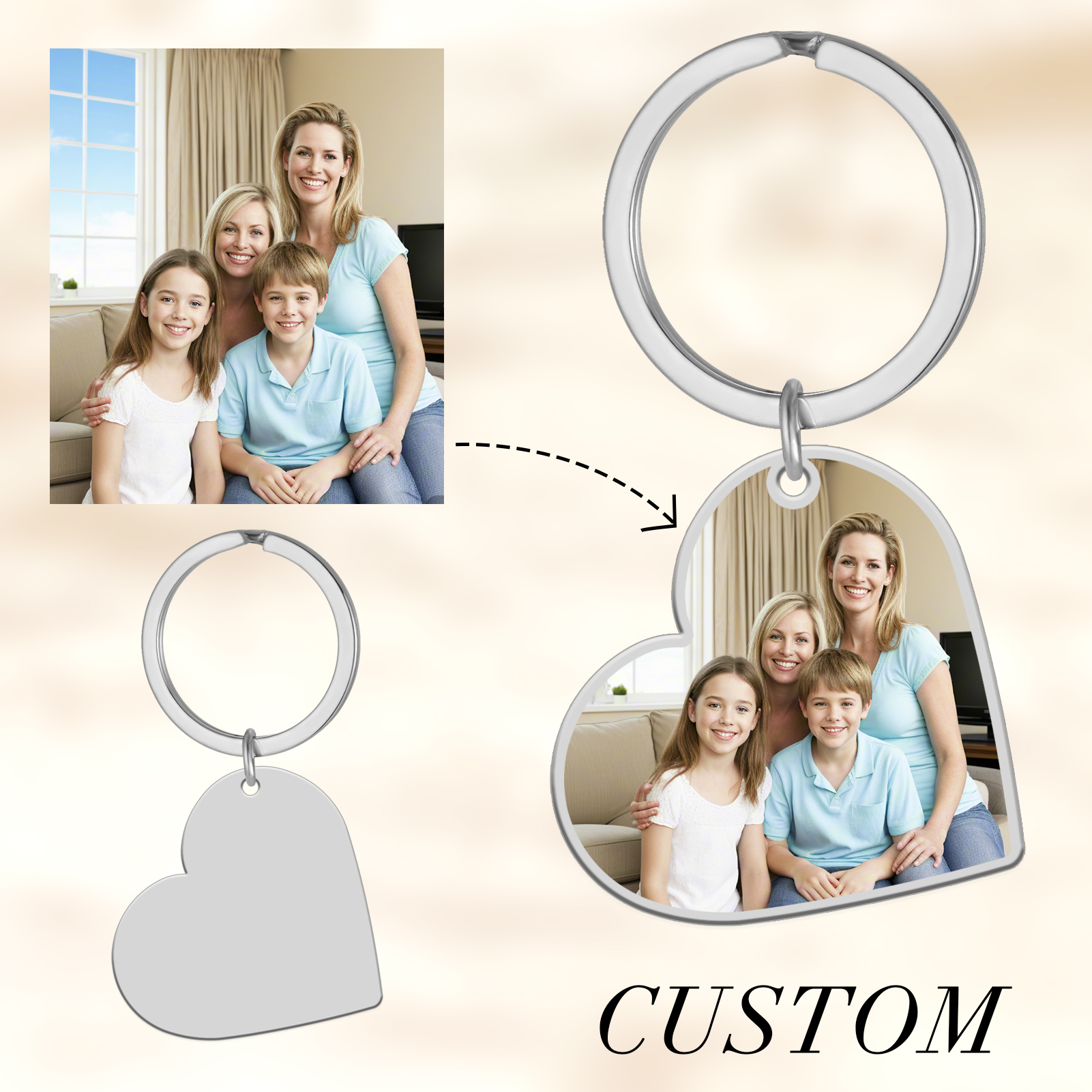 COOLTIME Custom Picture Pendan - Fashion Women Picture incelemesi ve fiyatı