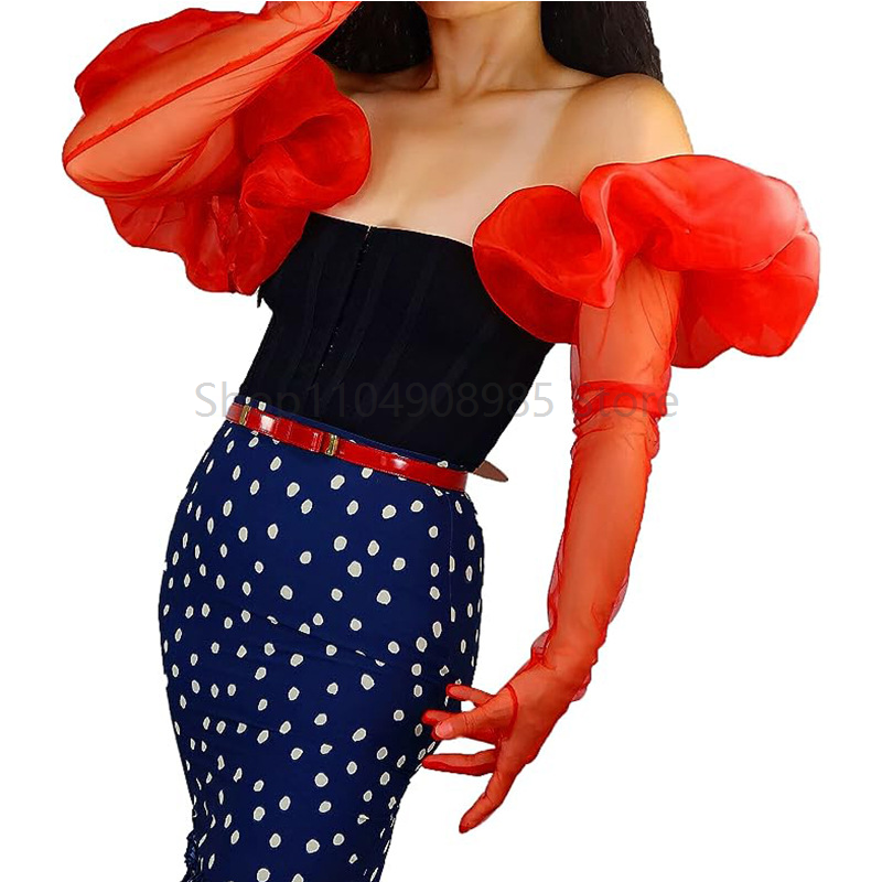 Women Long Gloves Puffy Detach - Women Fashion Gloves incelemesi ve fiyatı