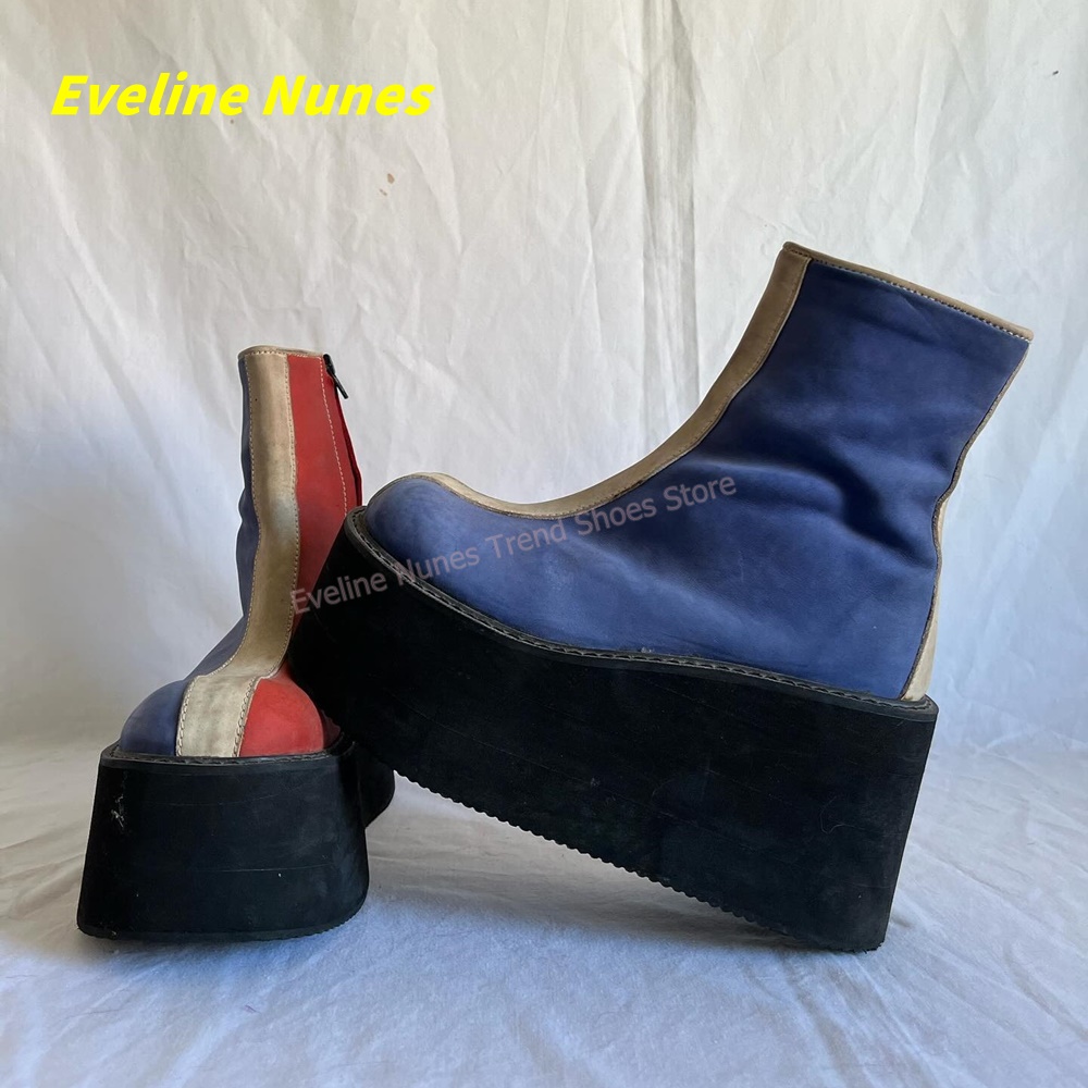 Y2K Red Blue Platform Ankle Bo - Women'S Fashion Trends Spring 2026 incelemesi ve fiyatı