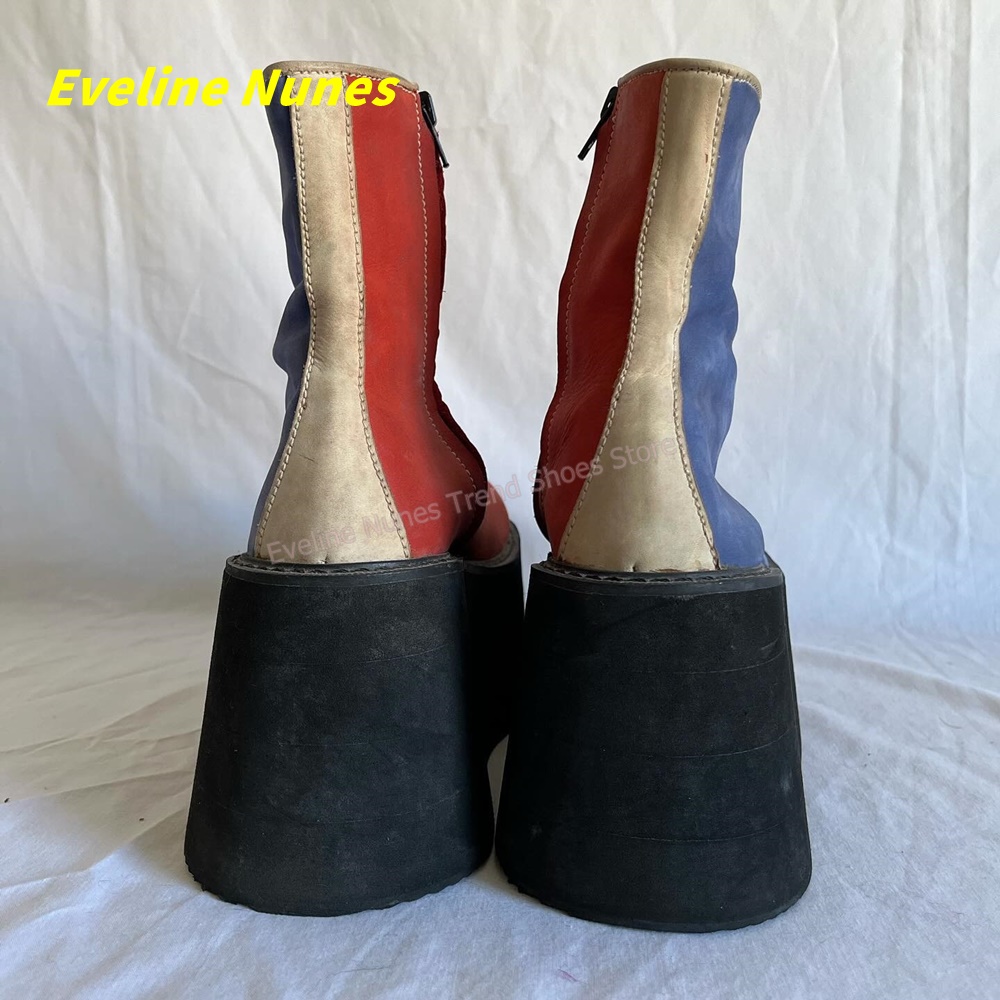 Y2K Red Blue Platform Ankle Bo - Women'S Fashion Trends Spring 2026 incelemesi ve fiyatı