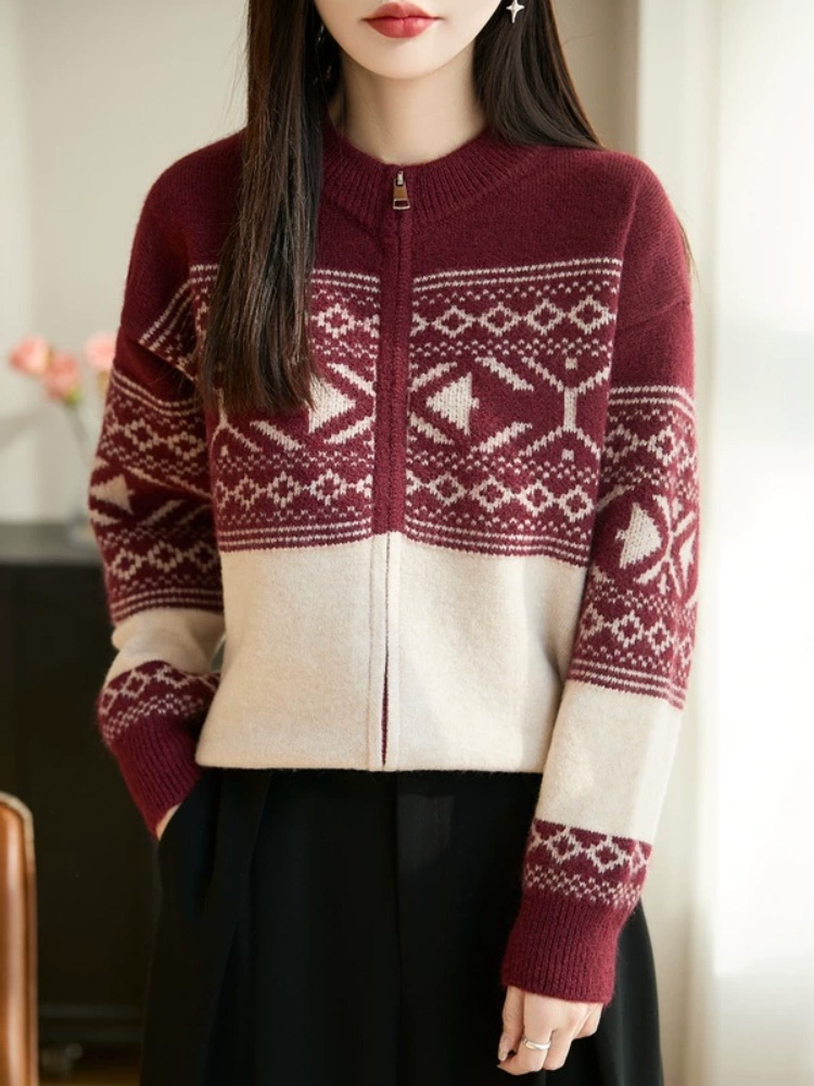 Vintage Jacquard Korean Fashio - Women'S Fashion Gilet incelemesi ve fiyatı