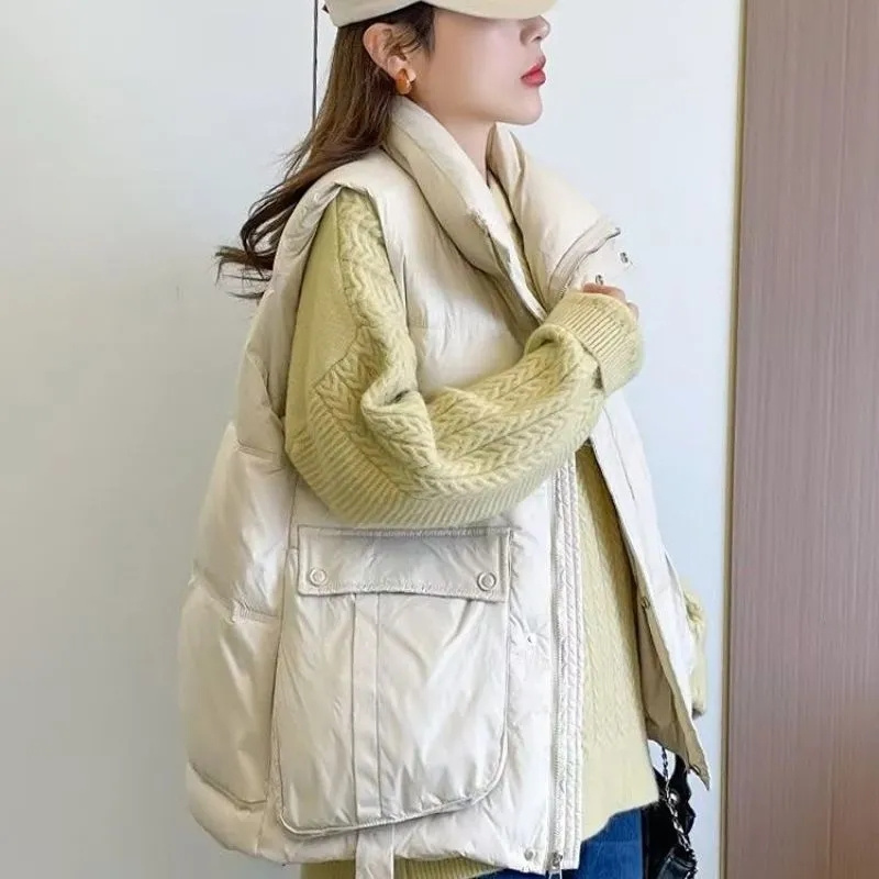 Autumn Winter Lady Fashion Puf - Puffer Vest Fashion Women incelemesi ve fiyatı