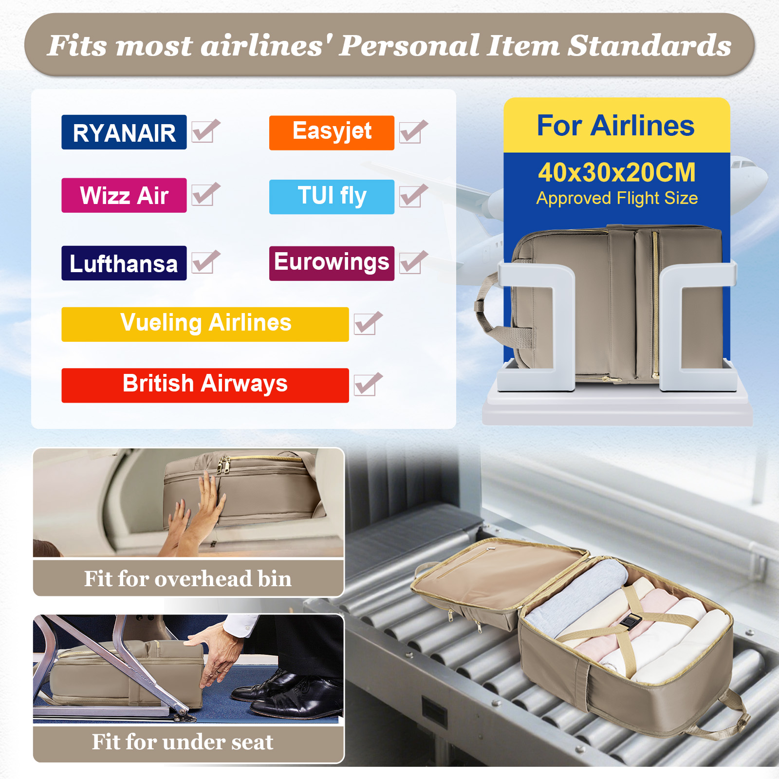 Ryanair 40x30x20 Travel Backpa - Fashion Women Belt incelemesi ve fiyatı