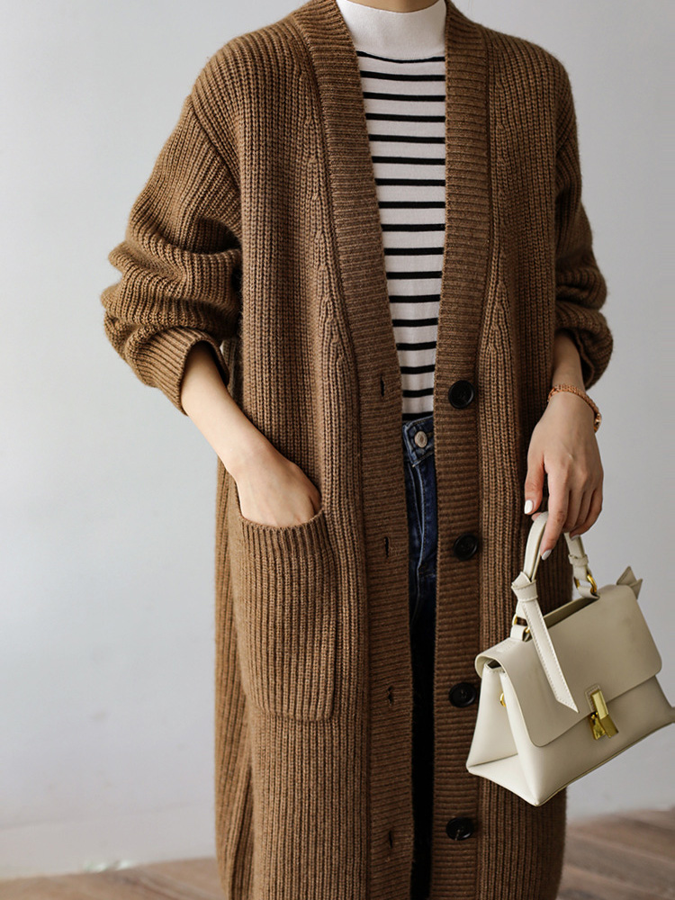 Baggy Long Knitted Cardigan Si - Women'S Fashion Gilet incelemesi ve fiyatı