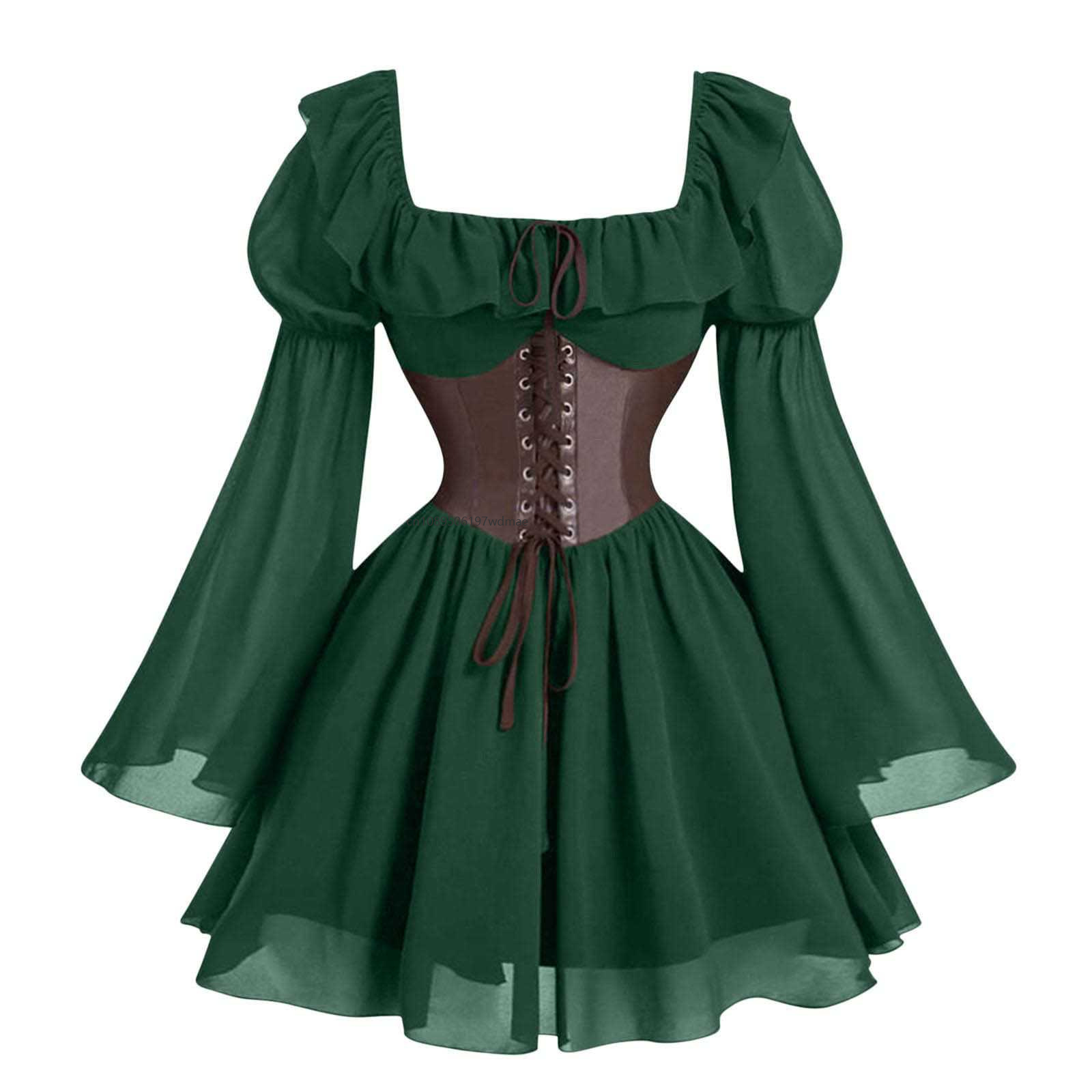 Renaissance Medieval Long Slee - Women'S Fashion Victorian incelemesi ve fiyatı