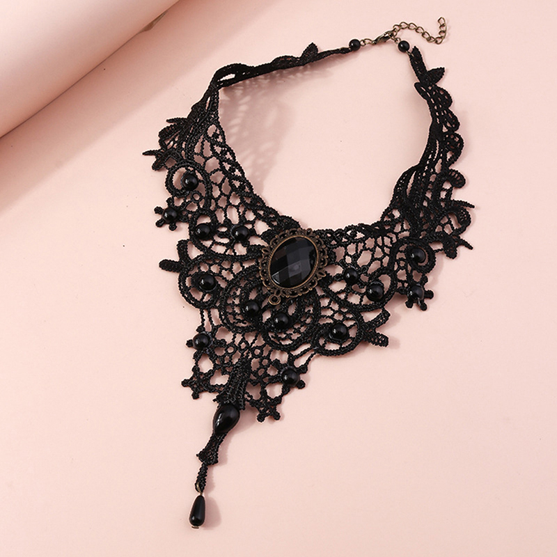 Hot Sale Women Black Lace Bead - Women'S Fashion Victorian incelemesi ve fiyatı