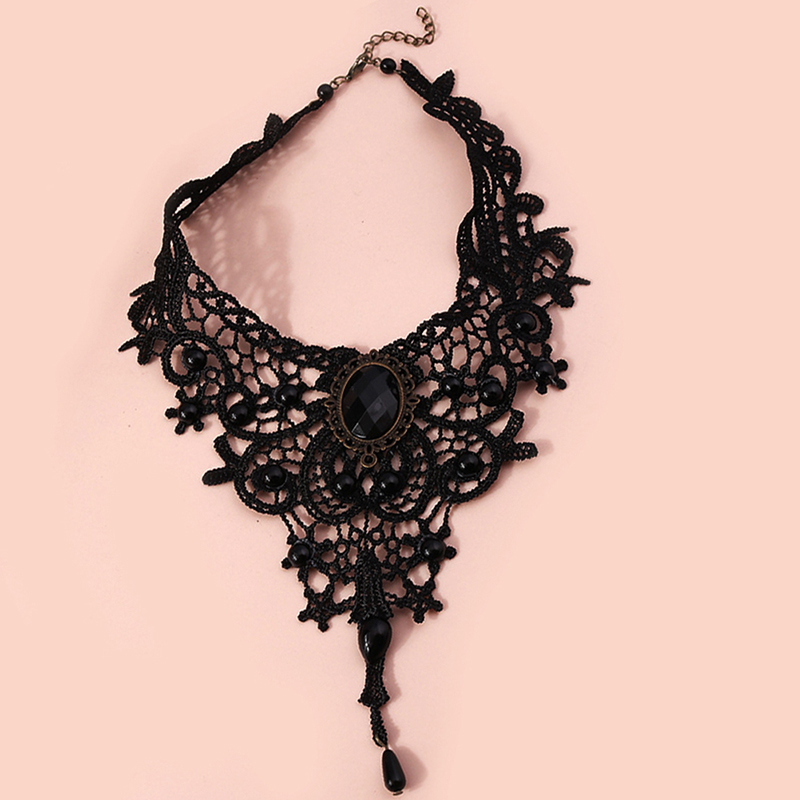 Hot Sale Women Black Lace Bead - Women'S Fashion Victorian incelemesi ve fiyatı