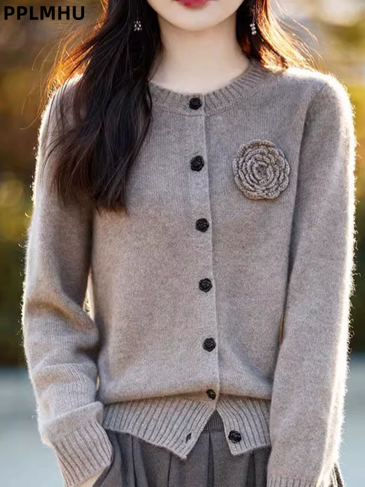 Flower Knitted Cardigan Long S - Women'S Fashion Gilet incelemesi ve fiyatı