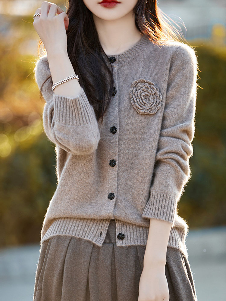 Flower Knitted Cardigan Long S - Women'S Fashion Gilet incelemesi ve fiyatı