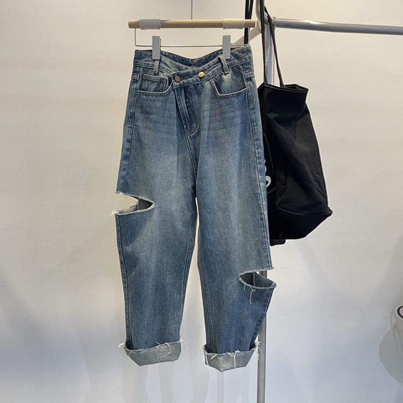 Summer Women Ripped Jeans High - Women'S Fashion Trousers incelemesi ve fiyatı