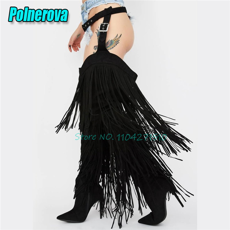 Yellow Tassel Over The Knee Bo - Women'S Fashion Trousers incelemesi ve fiyatı