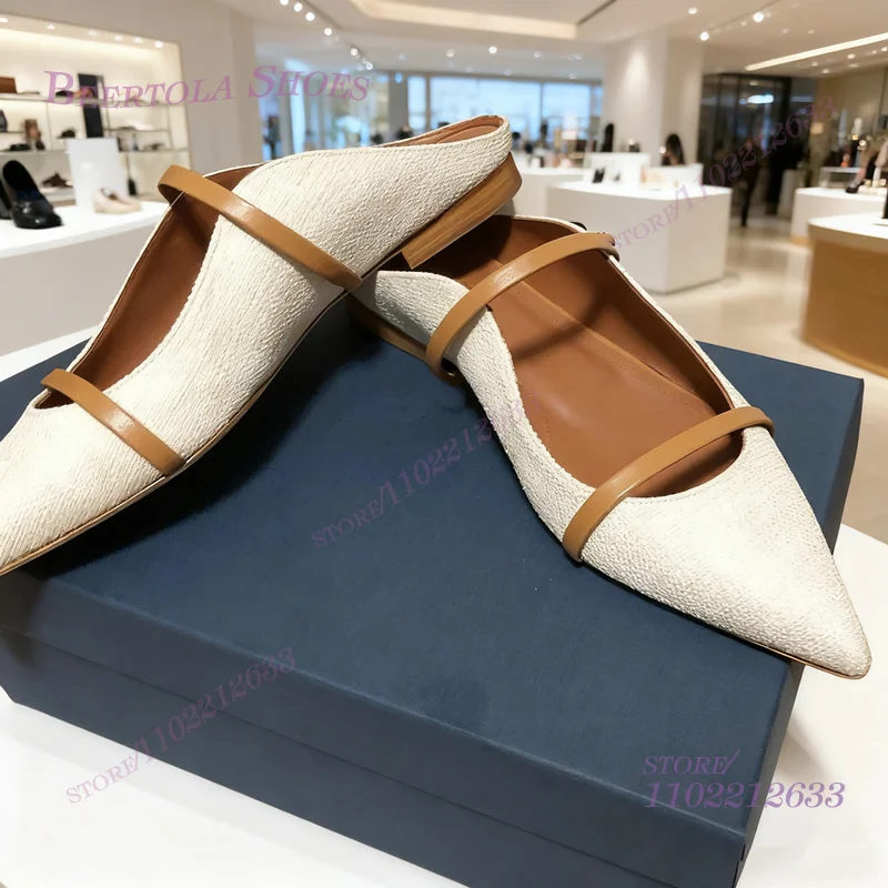 Flat Mules Half Round Pointed  - Fashion Women Belt incelemesi ve fiyatı