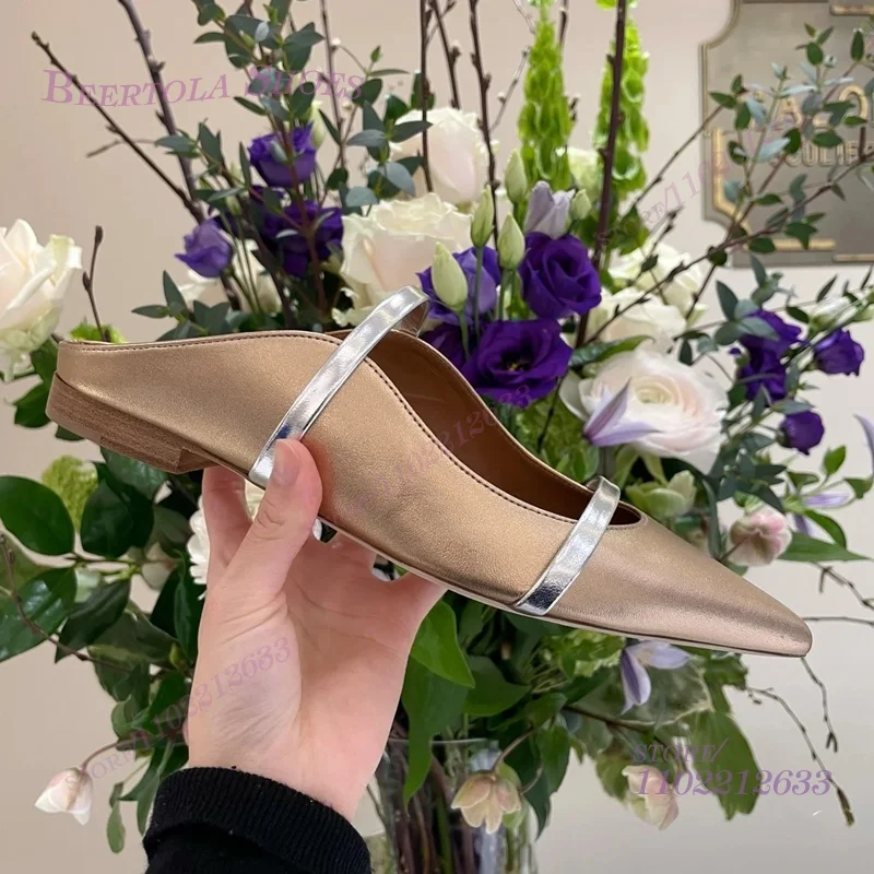 Flat Mules Half Round Pointed  - Fashion Women Belt incelemesi ve fiyatı