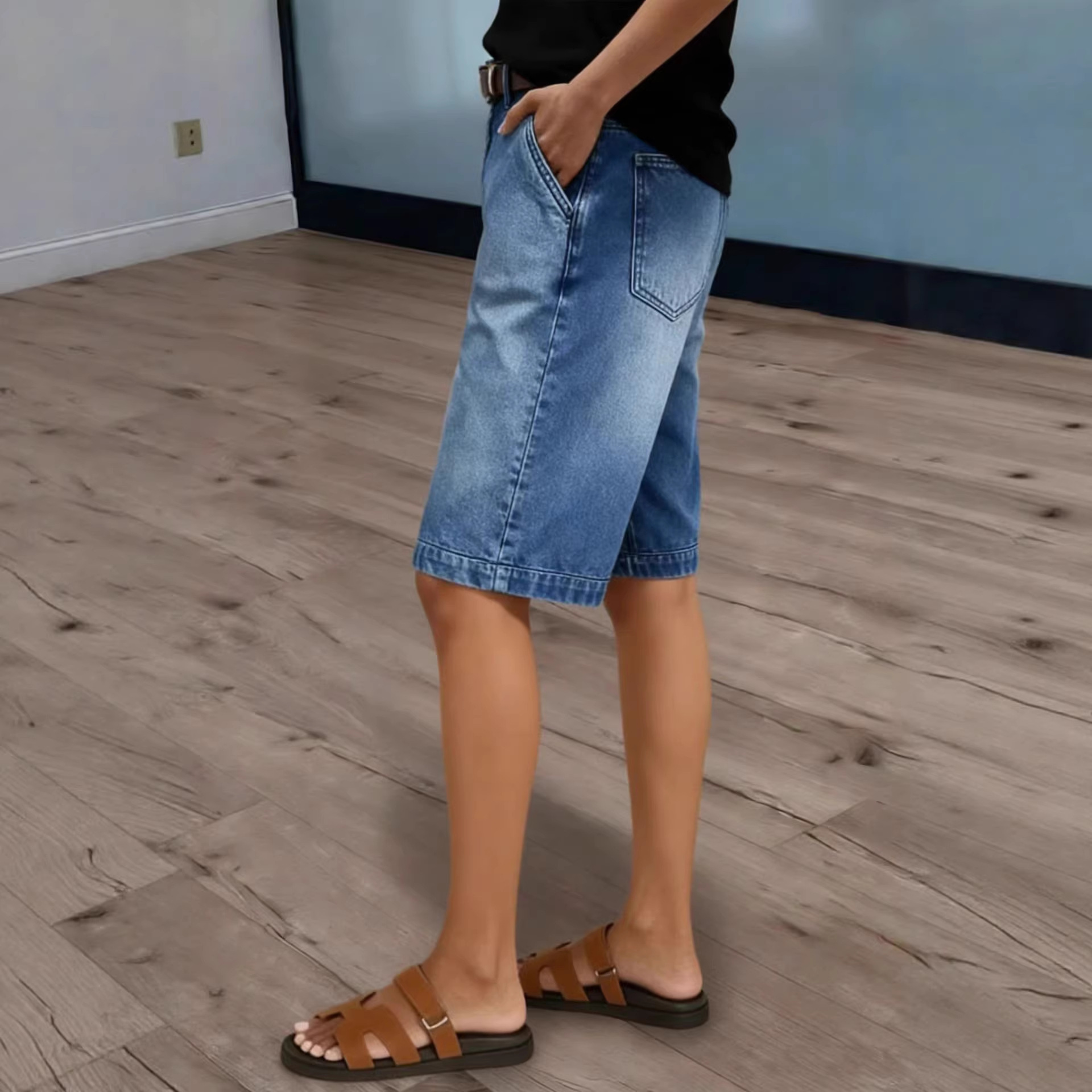 Women Knee Length Denim Shorts - Women'S Fashion Trousers incelemesi ve fiyatı