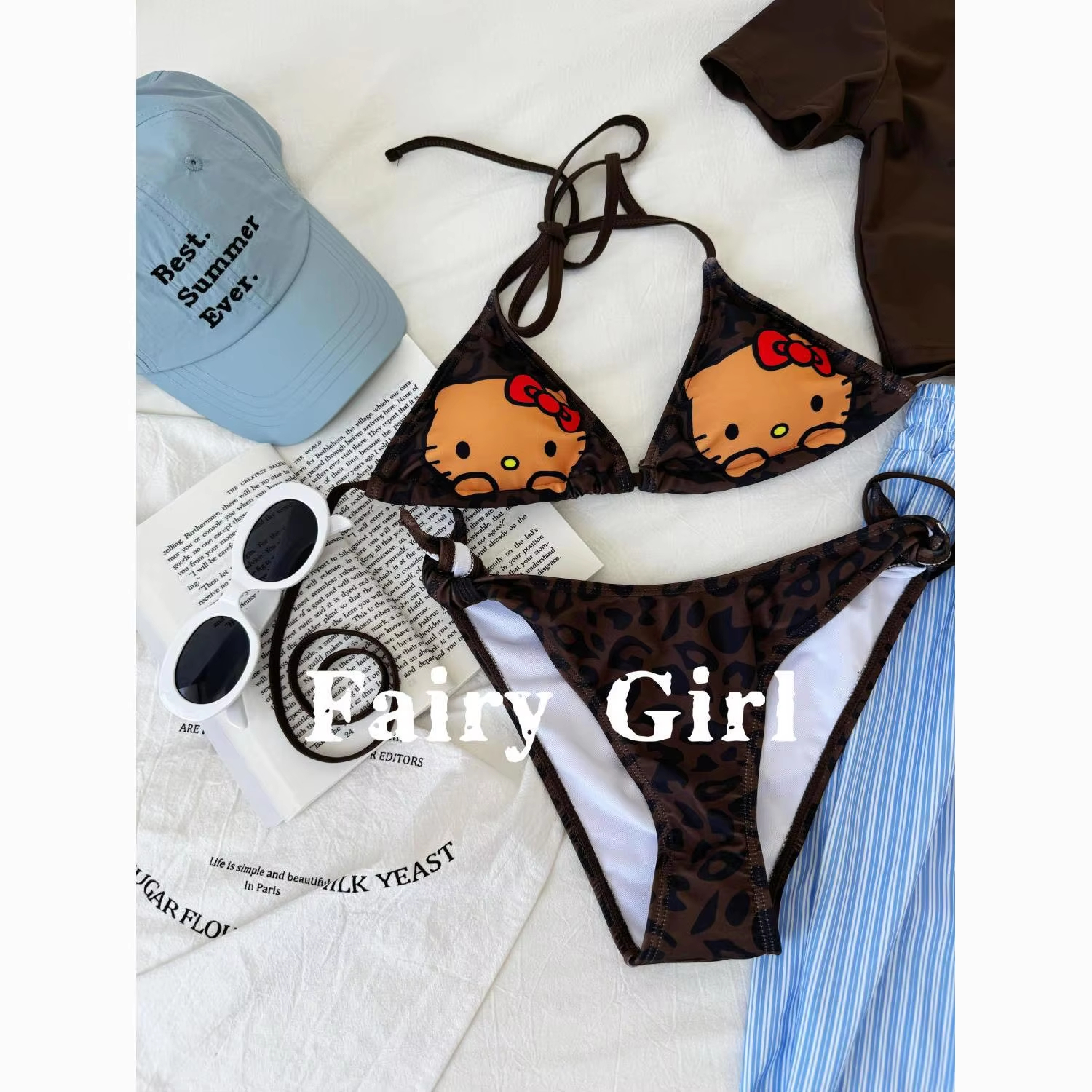 3Pcs Hello Kittys Bikini Set C - Women'S Fashion Trousers incelemesi ve fiyatı