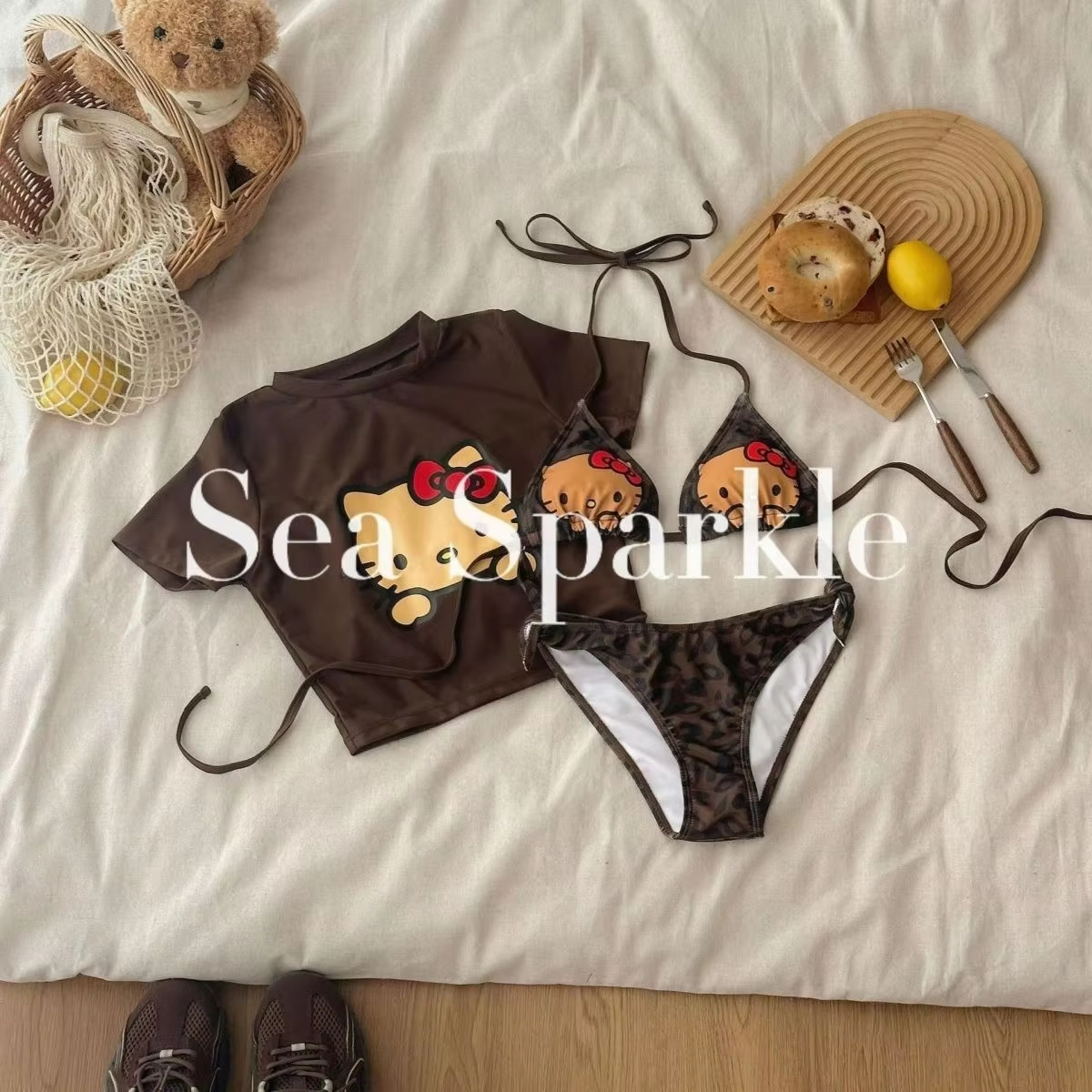 3Pcs Hello Kittys Bikini Set C - Women'S Fashion Trousers incelemesi ve fiyatı