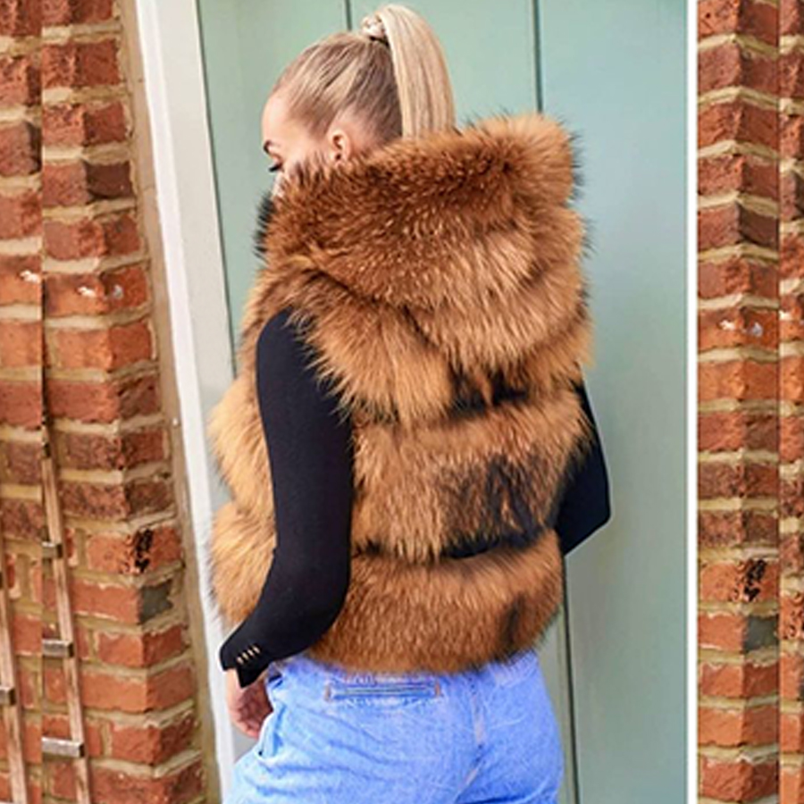 Real Raccoon Fur Vest Women Wa - Women'S Fashion Gilet incelemesi ve fiyatı