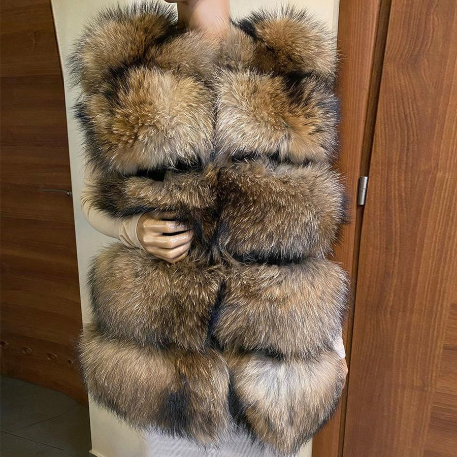 Real Raccoon Fur Vest Women Wa - Women'S Fashion Gilet incelemesi ve fiyatı