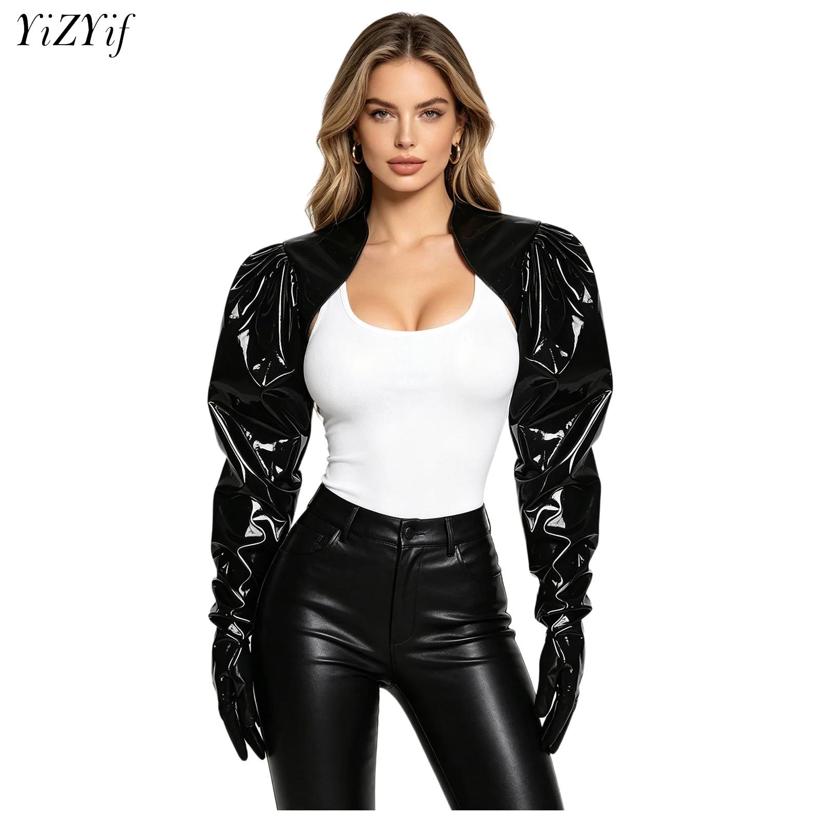 Womens Wet Look PU Leather Car - Women'S Fashion Long Coat incelemesi ve fiyatı