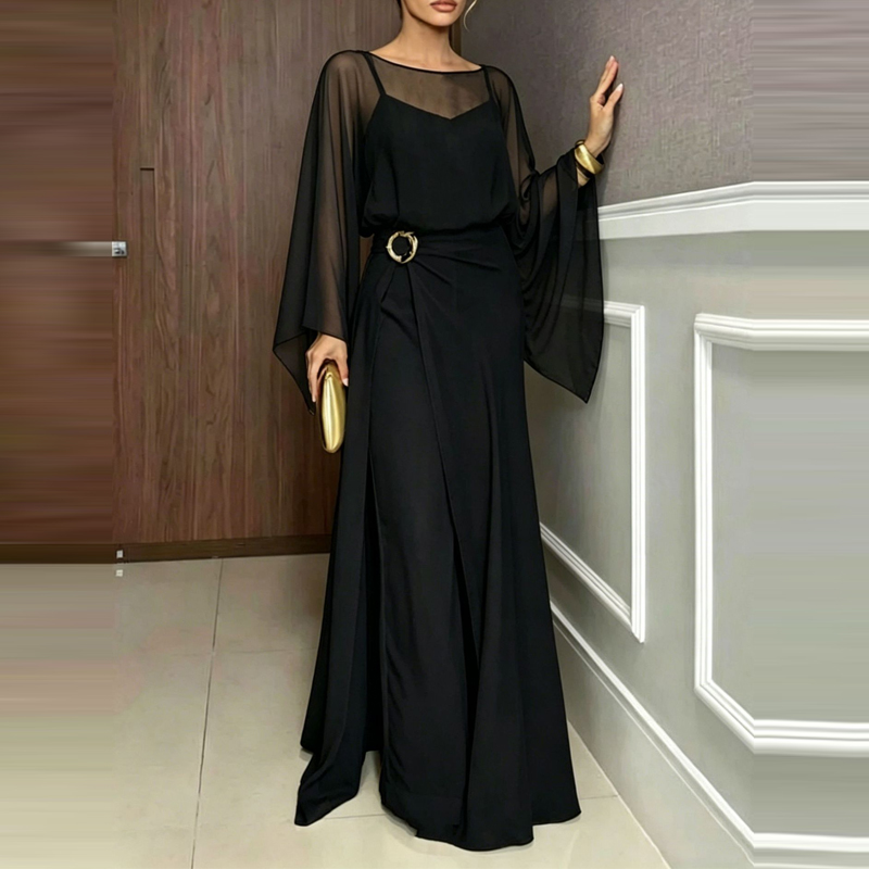 Fashion O-neck Cover Up Romper - Women'S Fashion Vintage Off Shoulder Long Sleeve Jumpsuit incelemesi ve fiyatı