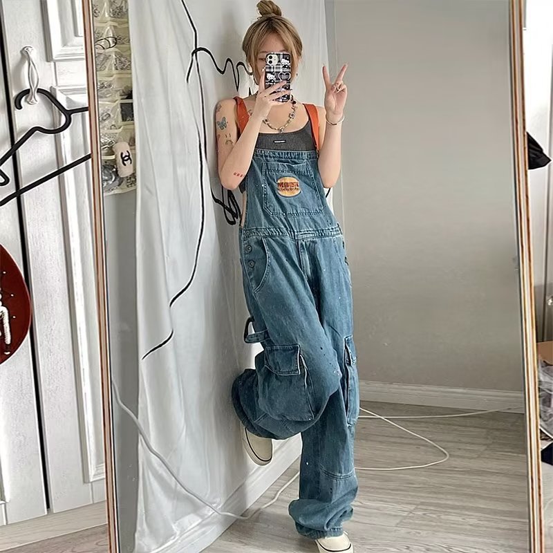 Retro Denim Loose Women Slim S - Women'S Fashion Trousers incelemesi ve fiyatı