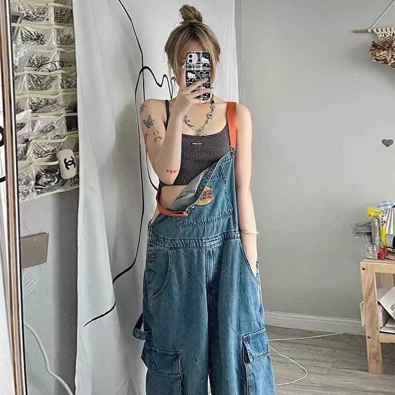 Retro Denim Loose Women Slim S - Women'S Fashion Trousers incelemesi ve fiyatı