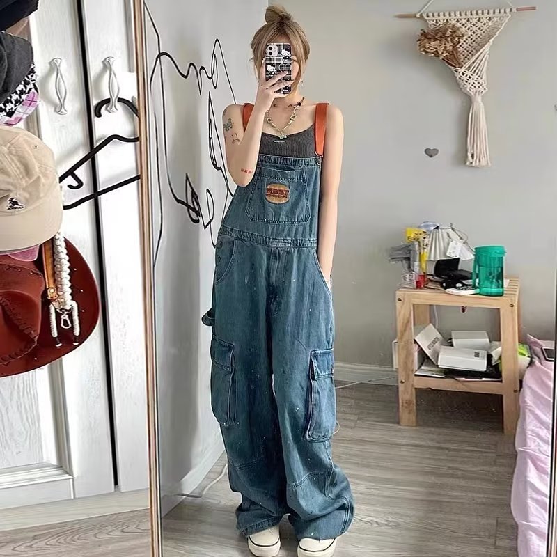 Retro Denim Loose Women Slim S - Women'S Fashion Trousers incelemesi ve fiyatı