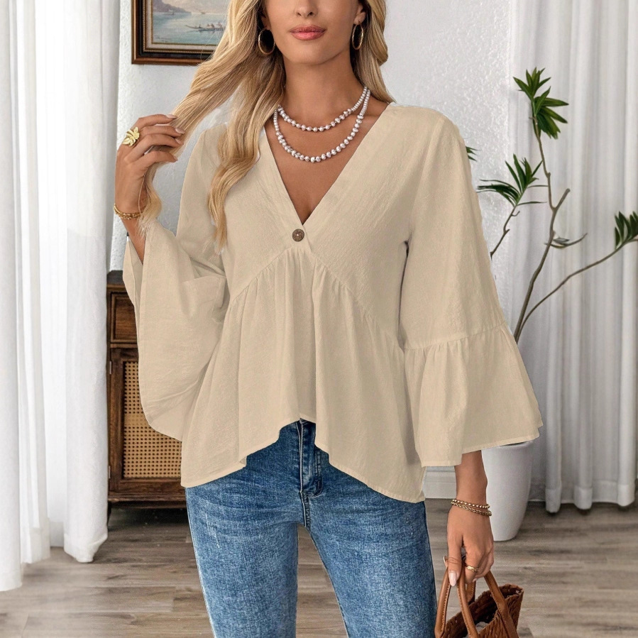 Solid Casual Loose Blouses For - Women'S Fashion Trends Spring 2026 incelemesi ve fiyatı