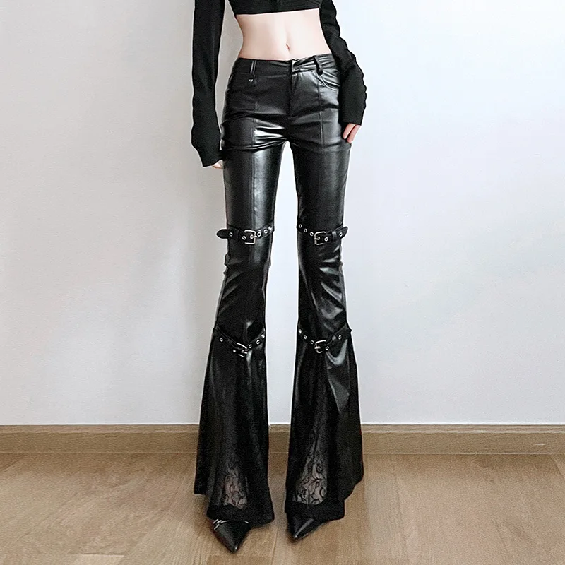 Women's PU Leather Flare Pants - Women'S Fashion Trousers incelemesi ve fiyatı