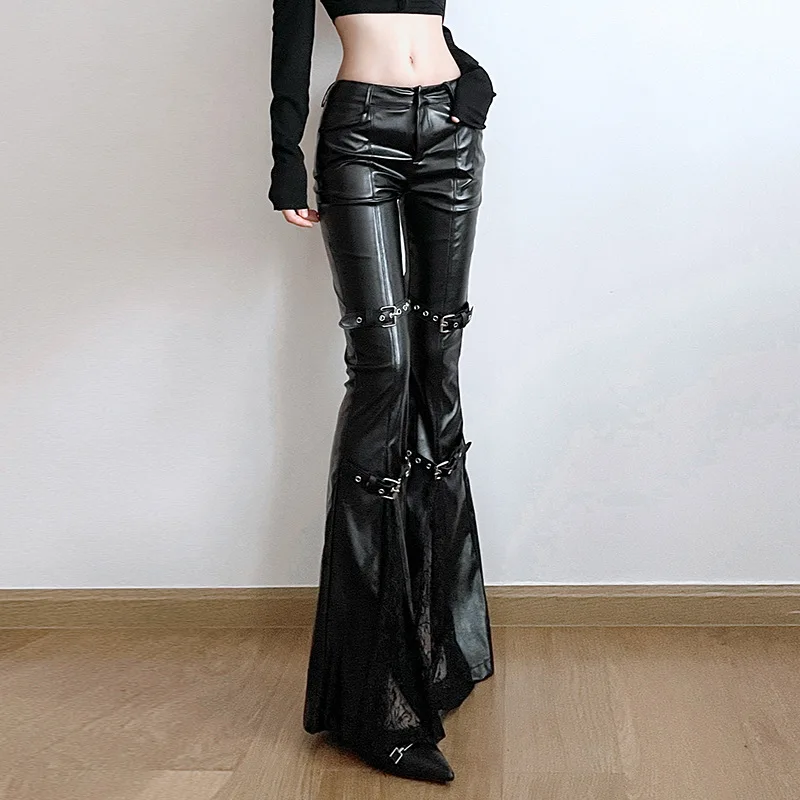 Women's PU Leather Flare Pants - Women'S Fashion Trousers incelemesi ve fiyatı