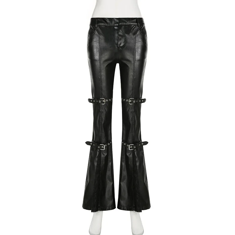 Women's PU Leather Flare Pants - Women'S Fashion Trousers incelemesi ve fiyatı